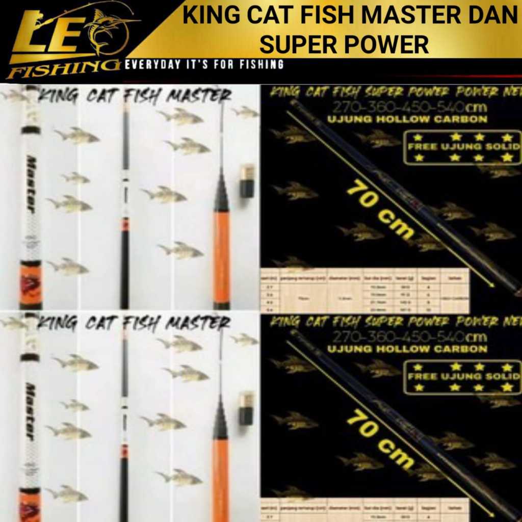 KING CAT FISH SUPER MASTER DAN SUPER POWER JORAN TEGEK PANJANG 270 360 450 540 HIGH CARBON