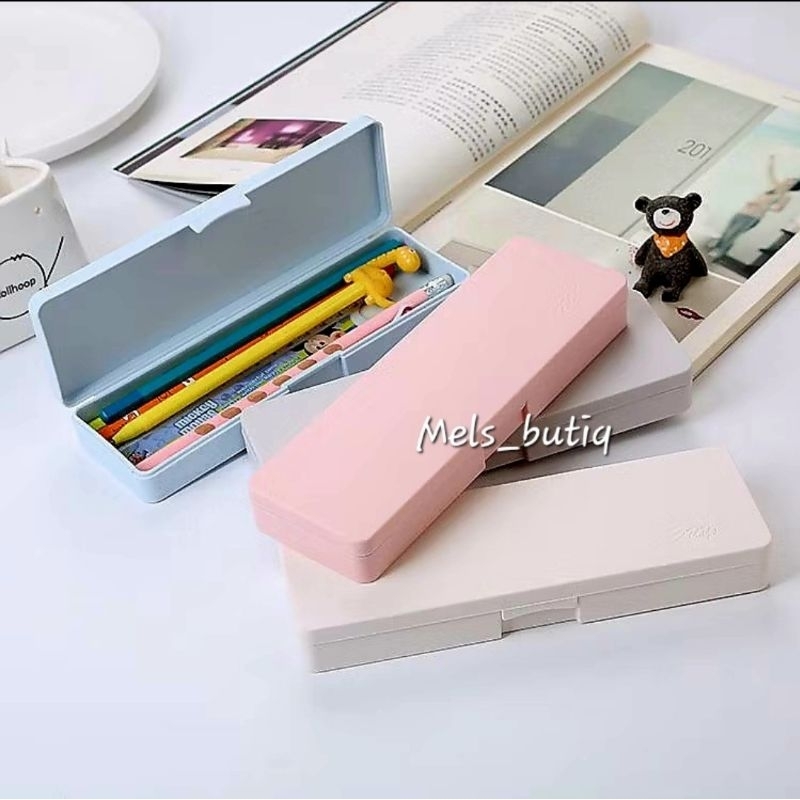 KOTAK PENSIL TEMPAT PENSIL PENCIL CASE STORAGE POLOS AESTHETIC