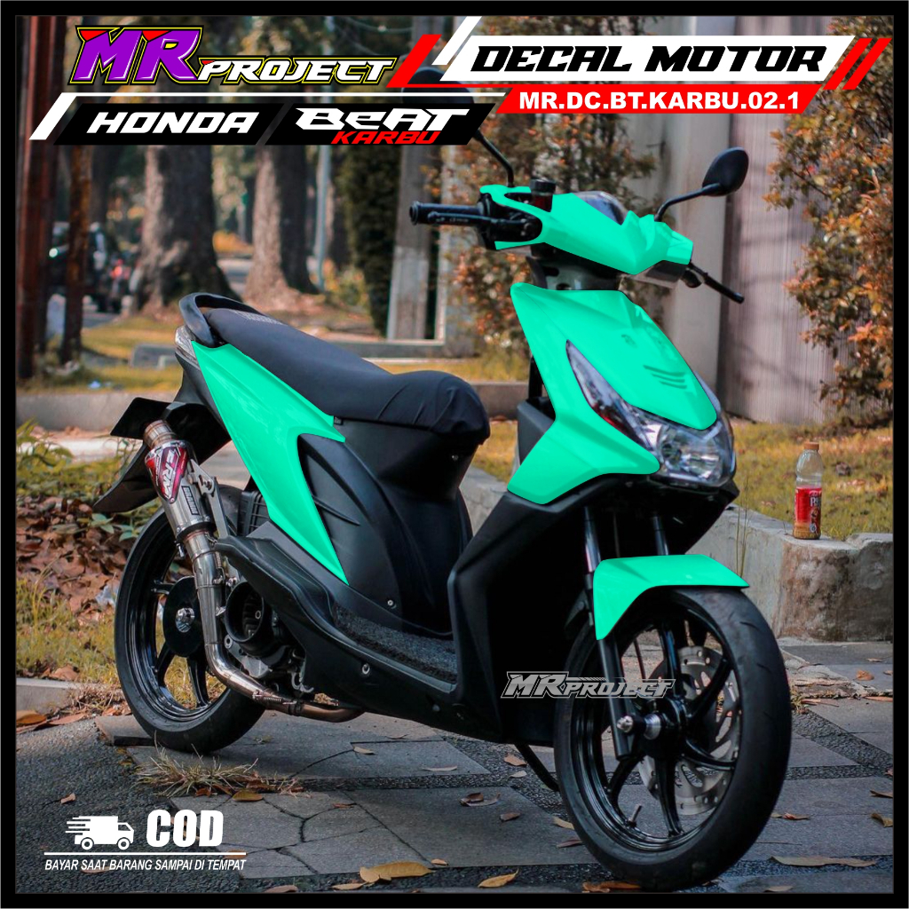 Decal BEAT KARBU full Body Decal Sticker full Body Motor BEAT KARBU (COD) MOTIF POLOS