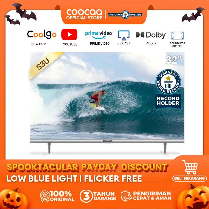 COOCAA 32 inch Smart TV - Digital TV - Dolby Audio - Youtube - Mirroring -  Flick Free - Boundless -