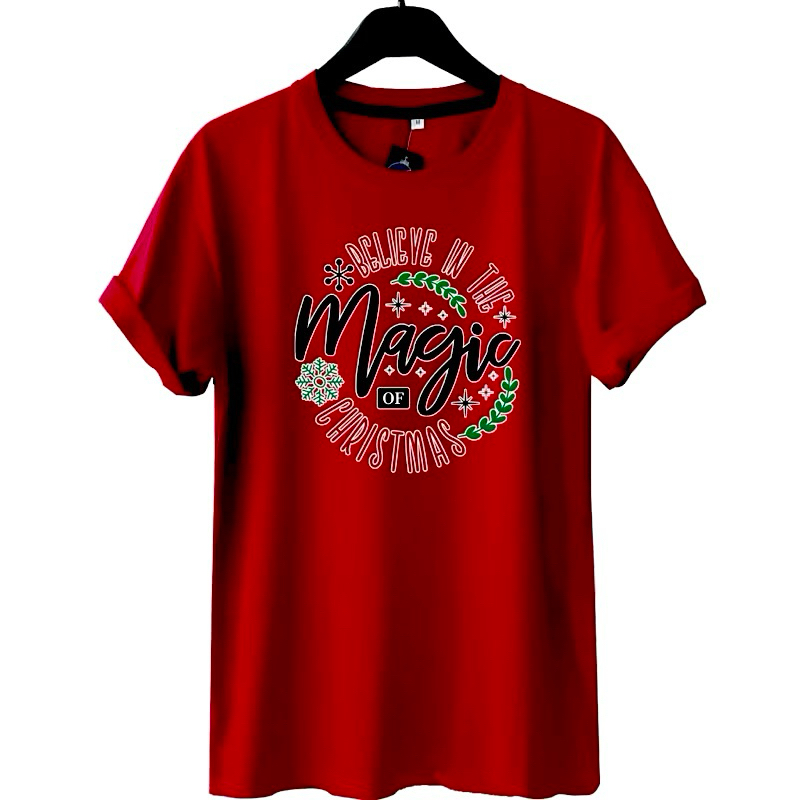 Kaos Natal Believe in the Magic of Christmas S-XXXXL Big Size Jumbo Oversize & Size Anak 2-10tahun U
