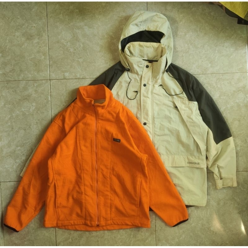 Converse 2 in 1 jacket, windbreaker jacket Converse, polar jacket Converse, vintage jacket Converse,
