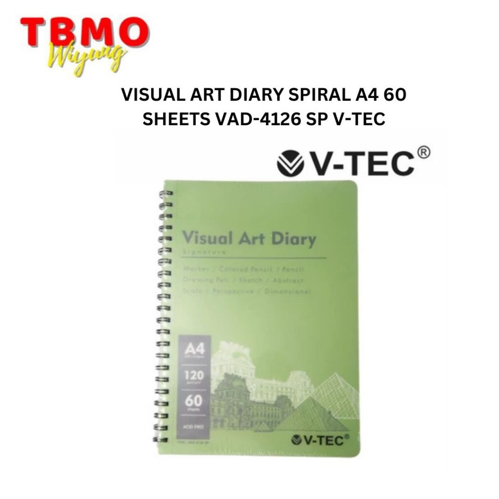 

TBMO VISUAL ART DIARY SPIRAL A4 60 SHEETS VAD-4126 SP V-TEC