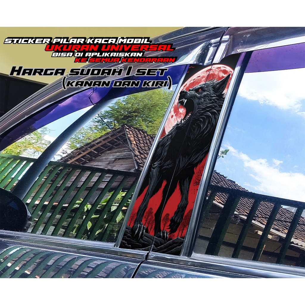 010 STICKER VARIASI PILAR PINTU JENDELA MOBIL KANAN KIRI - STICKER PILAR PINTU JENDELA MOBIL VINYL W