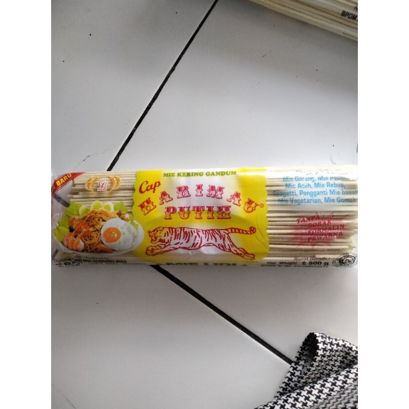 

Mie lidi PUTIH /Mie Gomak 500gr cap Harimau