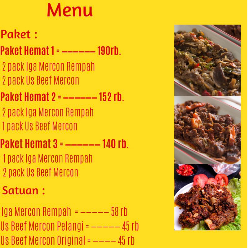 

PAKET HEMAT 1 ( 2 PACK IGA MERCON REMPAH & 2 PACK US BEEF MERCON )