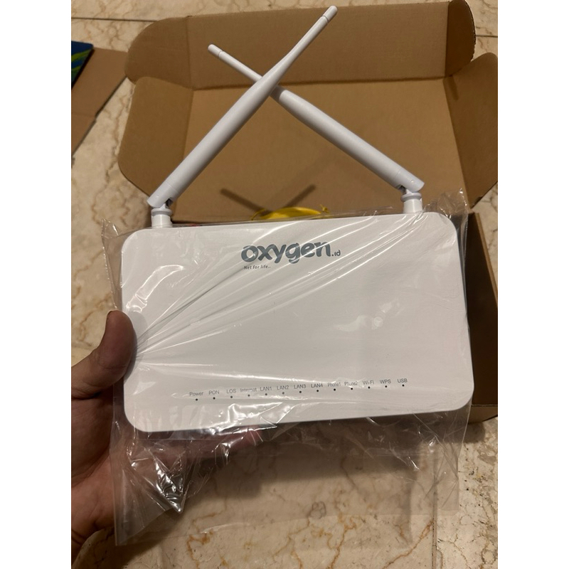 ROUTER ZTE GPON ONT ZXHN F609 V3 PORT HIJAU FULL SET