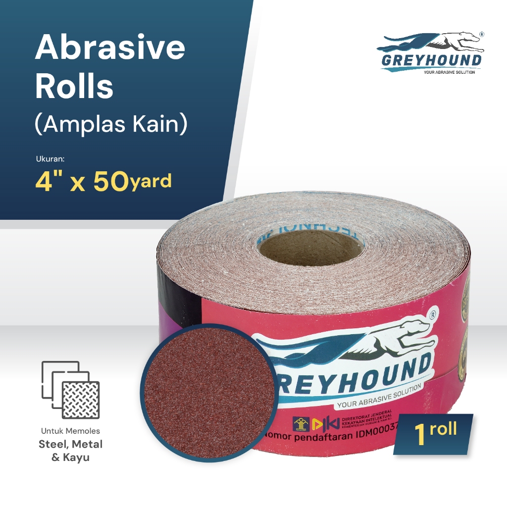 Greyhound Amplas Roll Greyhound Varies In Sizes & Grit