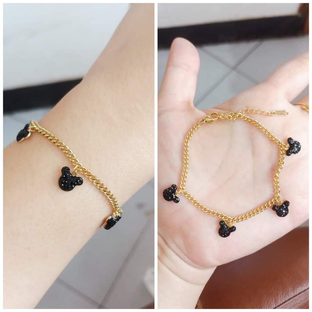 Gelang Rantai Mickoy Hitam