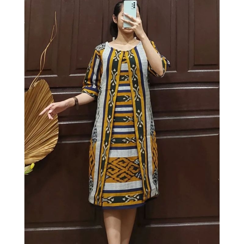 DRESS TENUN WANITA JEPARA NTT DRES TENUN JEPARA