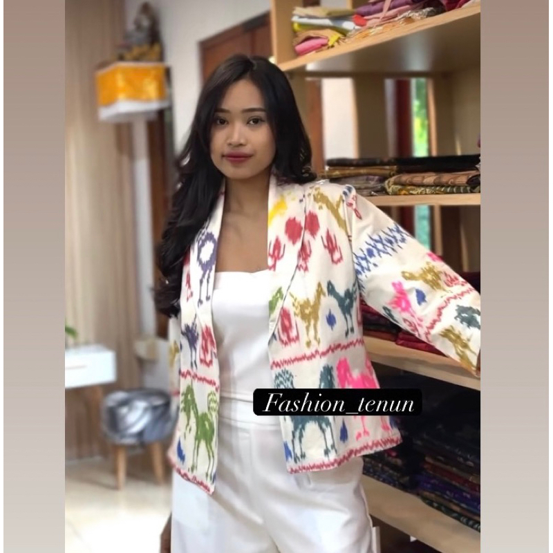 SABRINA BLAZER BATIK / BLAZER TENUN / ATASAN WANITA / CARDIGAN / OUTER TENUN / SERAGAM KANTOR / OOTD