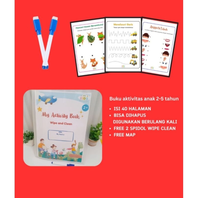 Buku Worksheet Aktivitas Anak Preschool