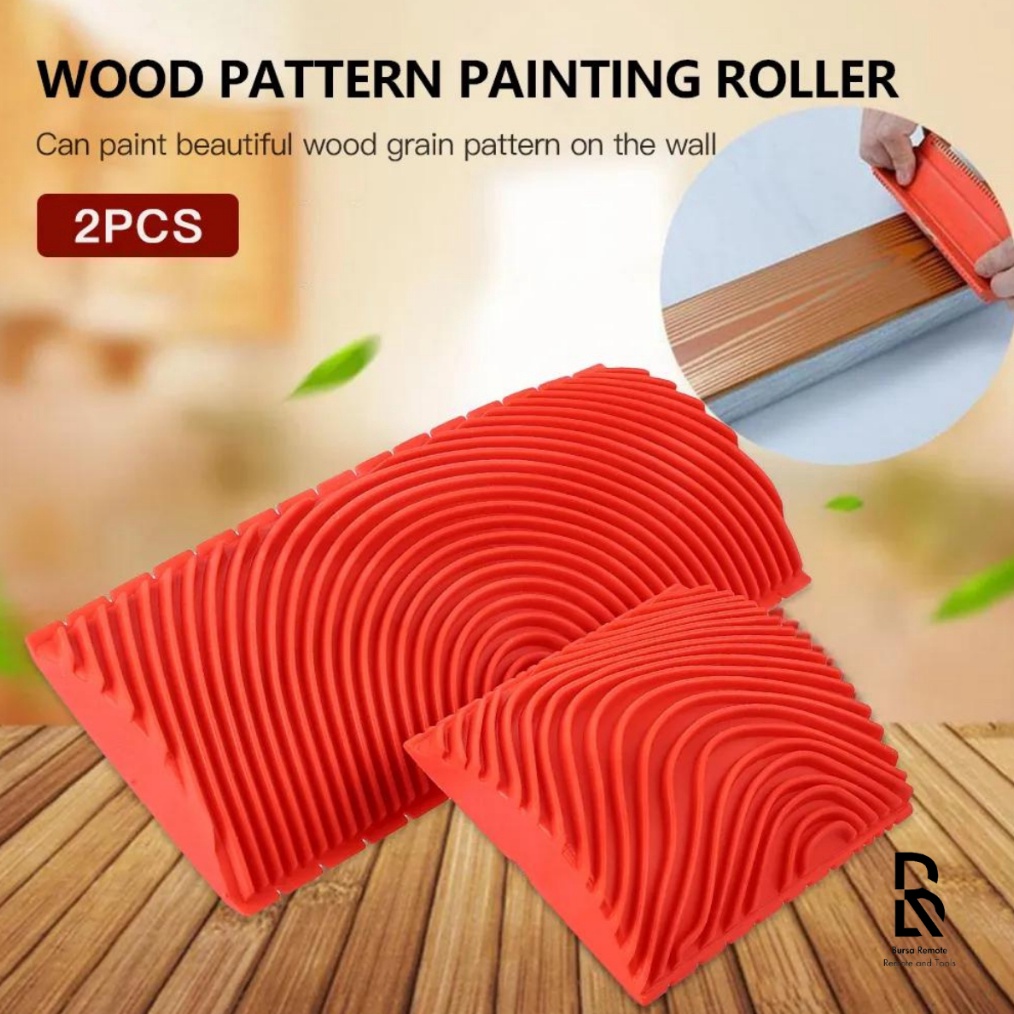 

KODE P32Z KUAS CETAKAN MOTIF KAYU CORAK ROLL SET 2IN1 PAINTING BRUSH ROLLER