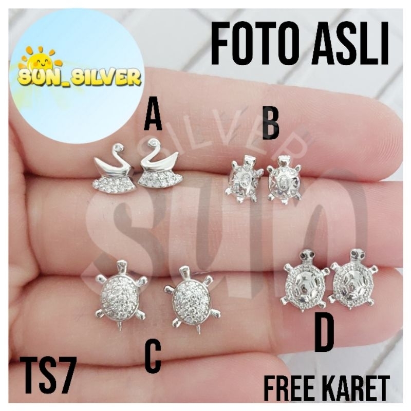 GIWANG KURA KURA PERAK 925 LAPIS MAS PUTIH TS7