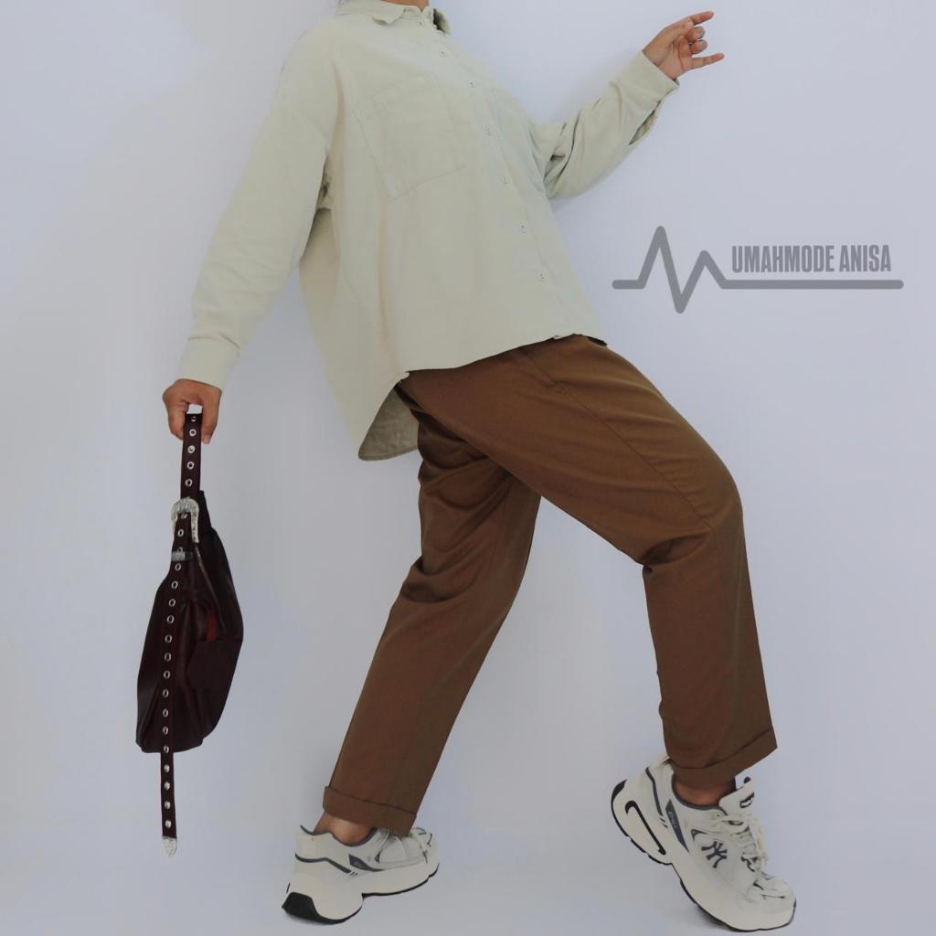 Umahmode Anisa - [BISA COD] Baggy Pants Premium | Begi Pen Termurah | Celana Kerja Wanita Ternyaman