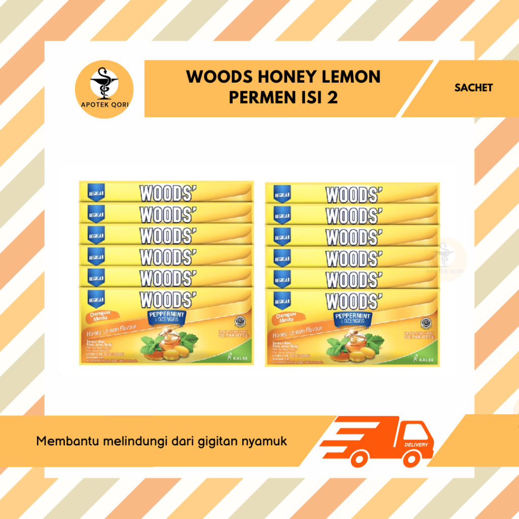 

WOODS LOZENGES HONEY LEMON ISI 2 BUTIR/MELEGAKAN TENGGOROKAN