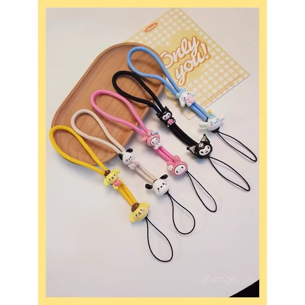 Tali Lanyard HP Gantungan Tangan Tali Motif Karakter Tali Lengan HP Pendek Karakter Kartun lucu