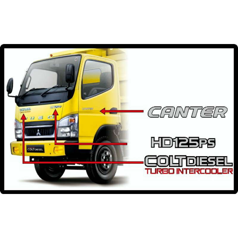 STIKER canter HD 125 PS / STIKER MOBIL TRUK/ EMBLEM STIKER