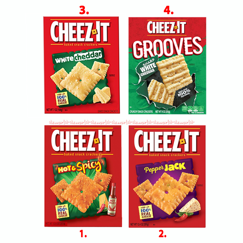 

Cheez It 127gr White Cheddar Snack Cemilan Keju Pedas Cheese Hot & Spicy Pepper Jack Grooves Makanan Ringan Dari Keju Asli