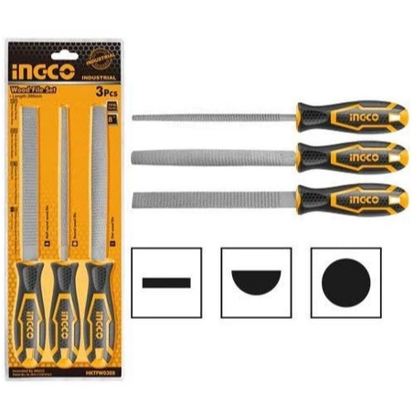 Kikir Besi untuk Kayu 3 Pcs Wood File Set INGCO HKTFW0308
