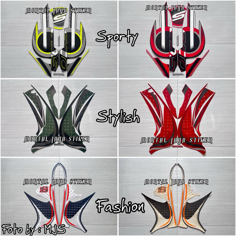 STIKER STRIPING FULL SET LIS LES MOTOR HONDA SCOOPY NEW 2024