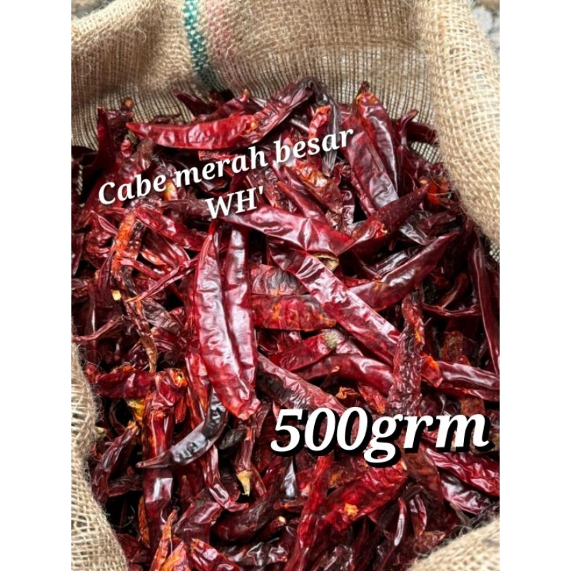 

500 gram CABE MERAH BESAR TIDAK PEDAS // B