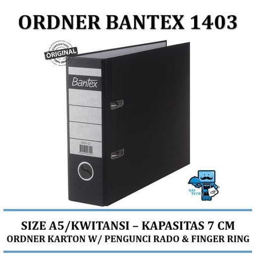 

Ordner Bantex 1403 A5 Economic Hitam (kwitansi) 7cm (12 pcs )