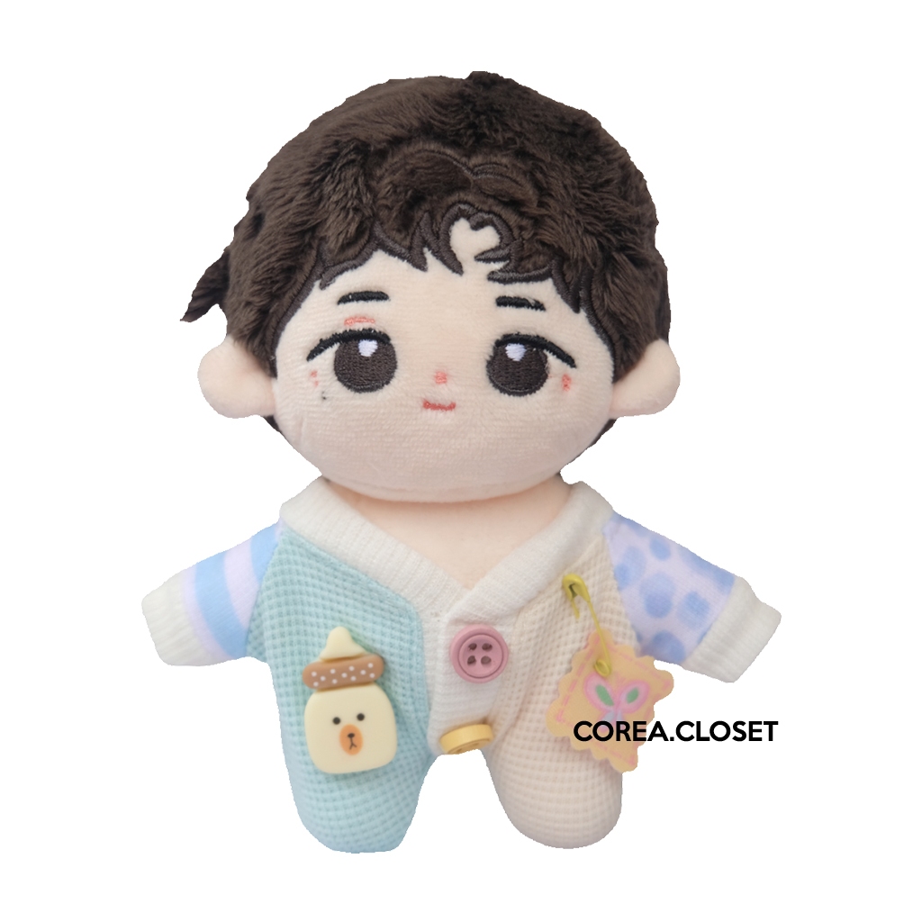 READY STOCK 10cm denimalz skzoo mini doll clothes -  Baby jumpsuit clothes - blue version 2 boneka s