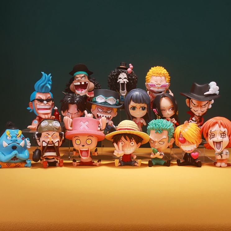 Hemat Pembelian  ONE PIECE BIG HEAD  Action Figure Miniatur Pajangan Mainan Topper Kue Luffy Kurohig