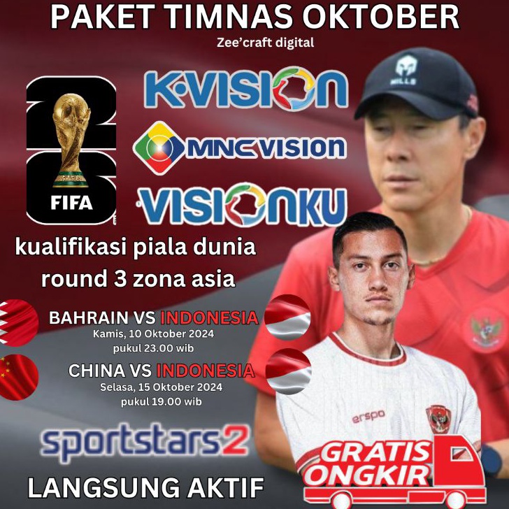 PAKET TIMNAS K VISION BULAN OKTOBER KUALIFIKASI PIALA DUNIA 226