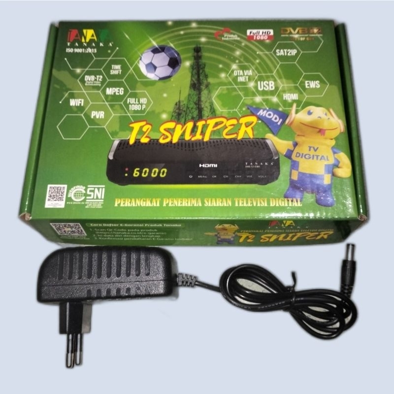AC DC adaptor pengganti set top box Tanaka T2 sniper power suplay stb Tanaka T2 sniper