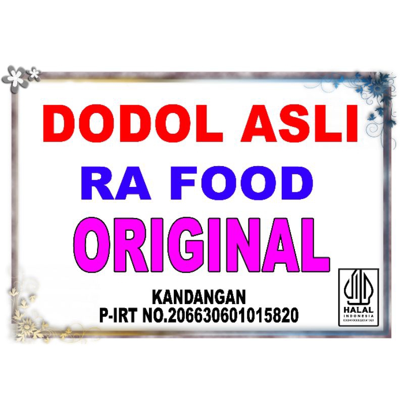 

dodol asli kandangan Ra food original 40 gram