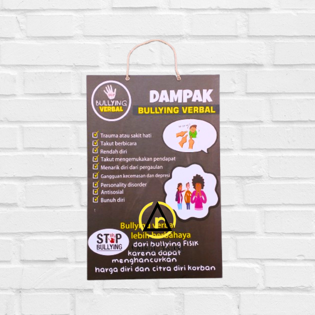 

Hard Poster Stop Bullying Verbal - Dampak Bullying Verbal - Hard Poster Perundungan