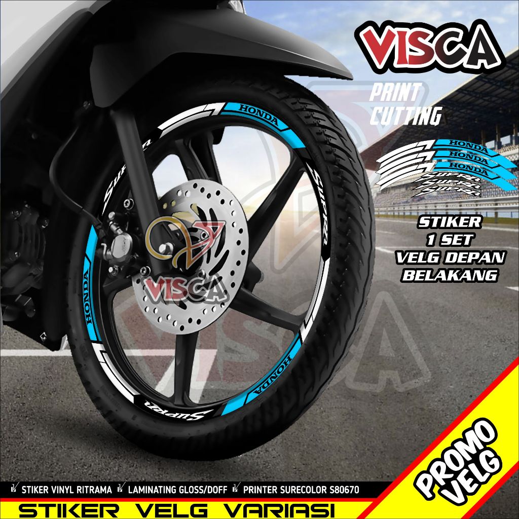 Stiker Velg Supra List Velg Motor Stiker Velg Supra A05