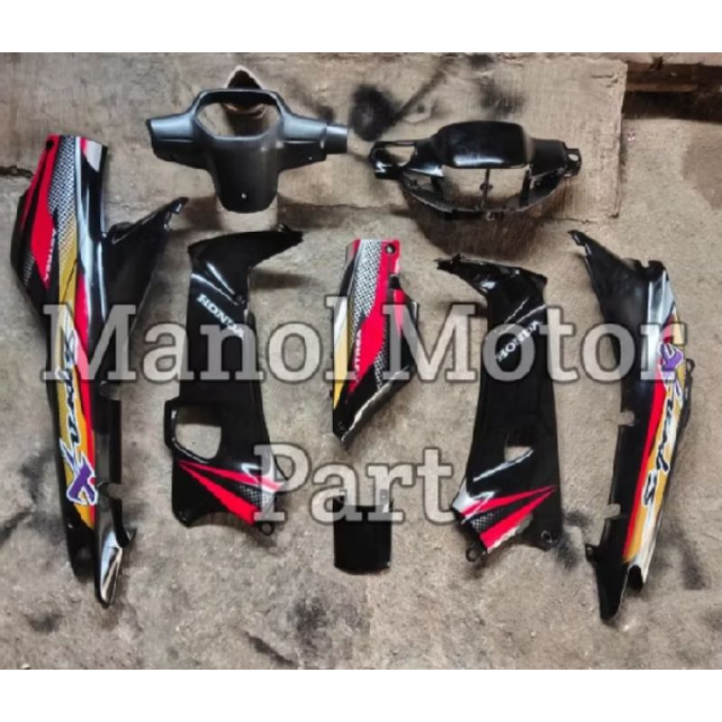 Body supra x lama tahun 2002 set sayap luar dalam  +batok depan belakang plus setriping