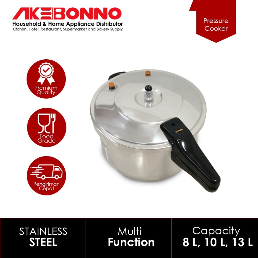 AKEBONNO Panci Presto Stainless Steel Double Lock - 100% ORI