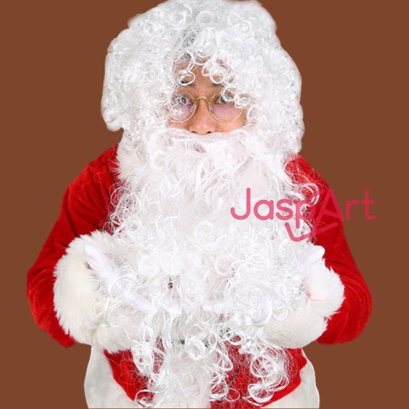 JENGGOT SANTA CLAUS JENGGOT PUTIH COSPLAY SANTA RAMBUT LEBAT WIG SANTA NATAL