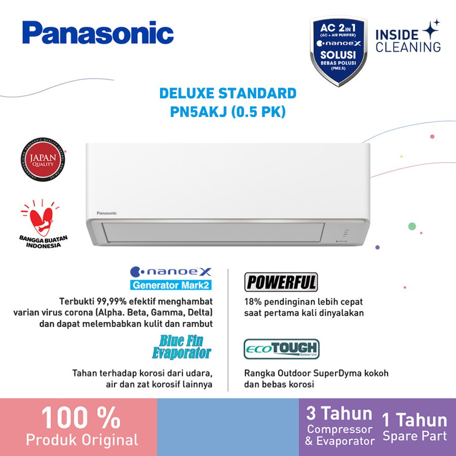 Panasonic CS/CU-PN5AKJ AC 1/2 PK Low Voltage