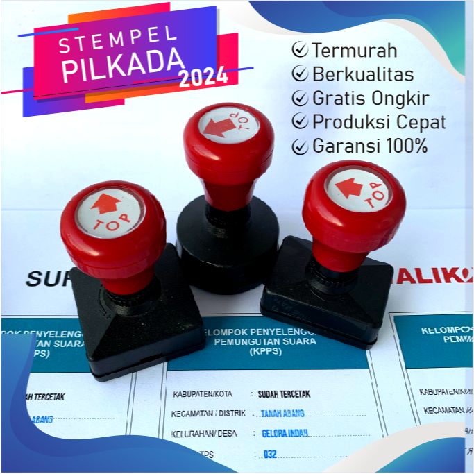 

Stempel Pilkada 2024, Stempel Surat Suara, Stempel TPS, Stempel PPS, Stempel tanda tangan dll