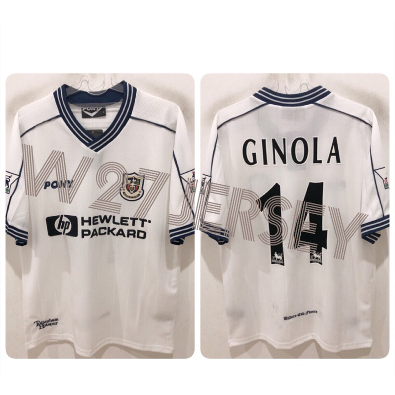 JERSEY RETRO - SPURRS HOME 1997-1999 name player Ginola + Patch