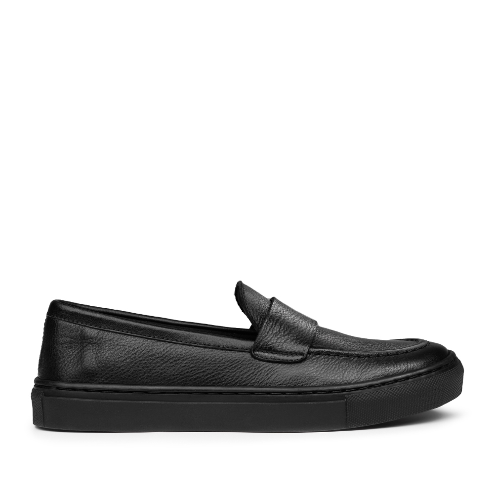 Prabu - Samira Black Sepatu Slip On Sneakers Kulit Wanita Hitam