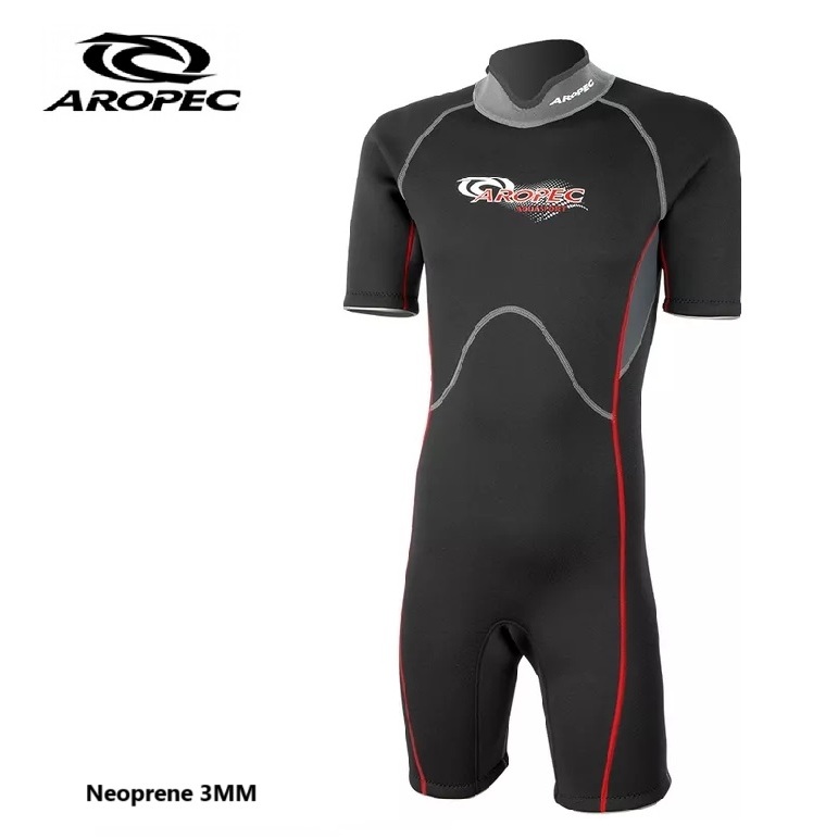 Aropec Wetsuit Shorty Stremline Neoprene 3mm / Baju Diving Scuba Pendek
