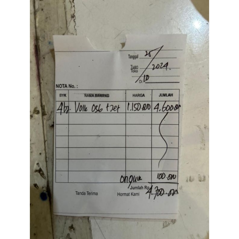 

Nota pembayaran kak heti 2