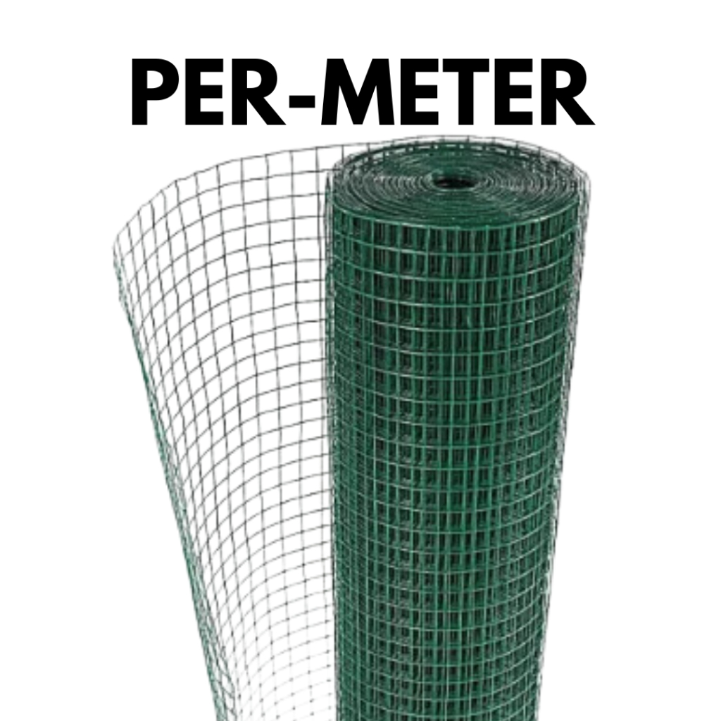 Permeter Kawat Loket Hijau 1 inch x 100 cm Kawat Ram Pagar Kandang Ayam Lapis PVC 25 mm x 1 Meter