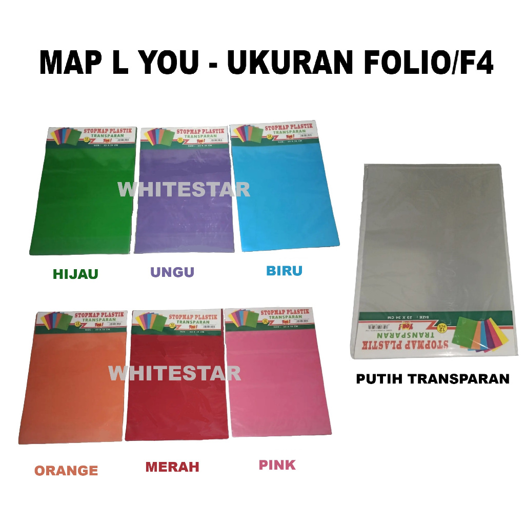 

map L / map plastik / clear sleeve uk. / ukuran F4 - you by kiky