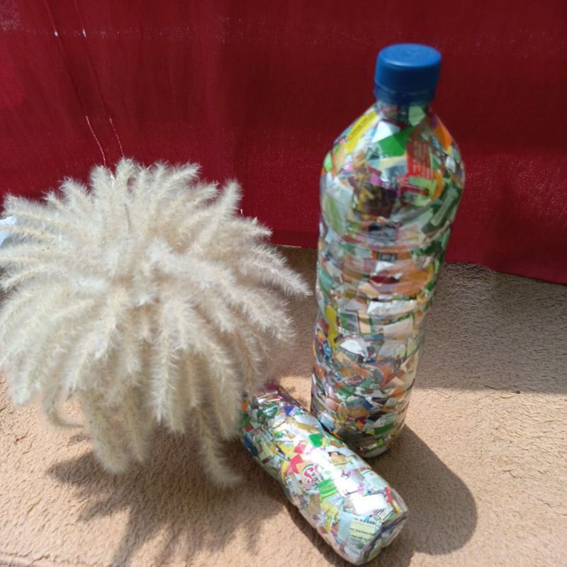 Ecobrick Botol Aqua 1500ml/1,5Liter Ramah Lingkungan Ekobrik Kerajinan Plastik  Daur Ulang