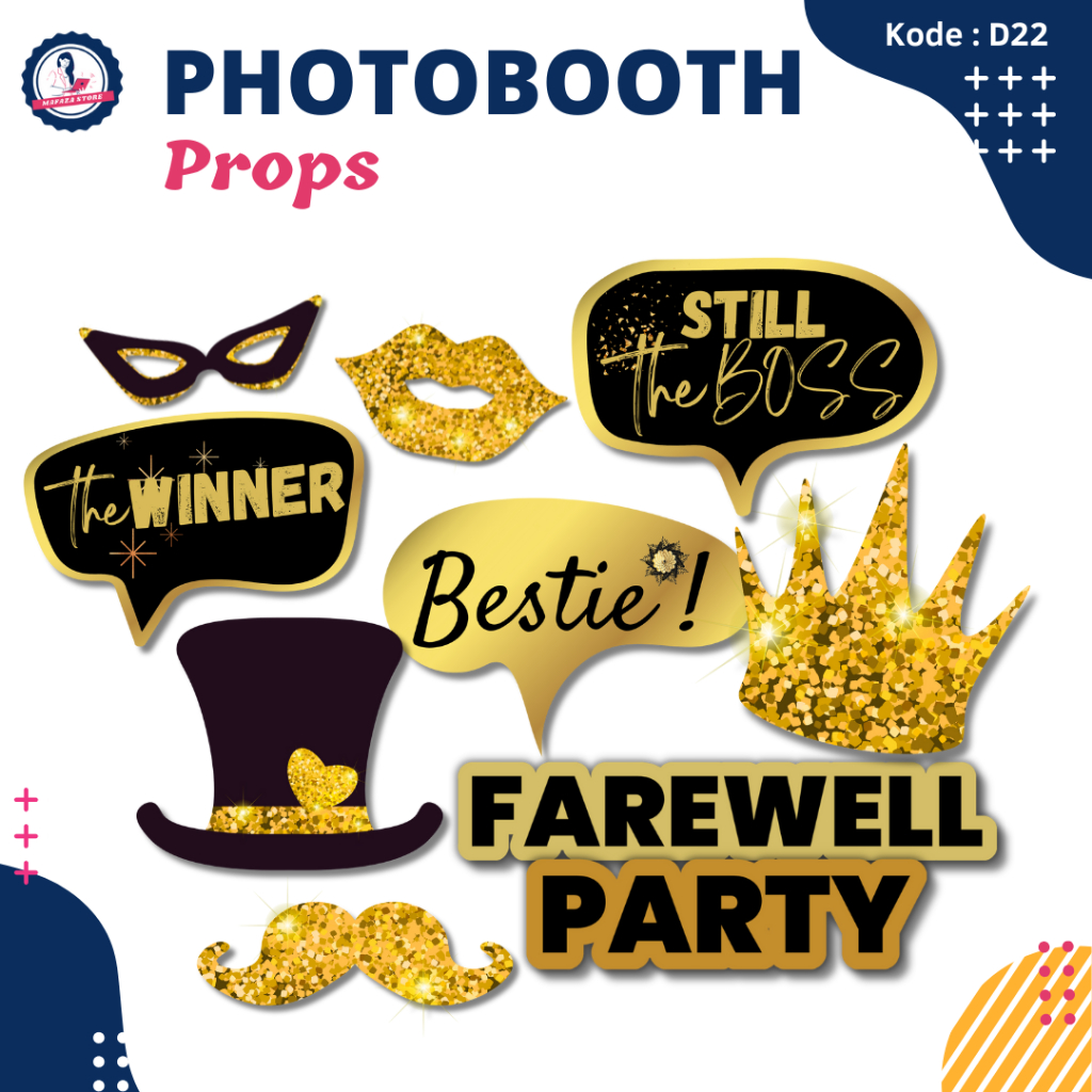 (ISI 8) Photobooth props wisuda Photobooth Farewell perpisahan Photo properti