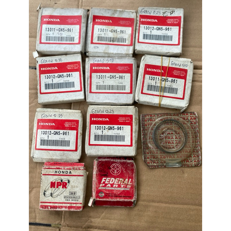 RING PISTON RING SEHER GN5 GRAND LEGENDA SUPRA FIT ORIGINAL HONDA JAPAN MADE IN JAPAN OS0 OS25