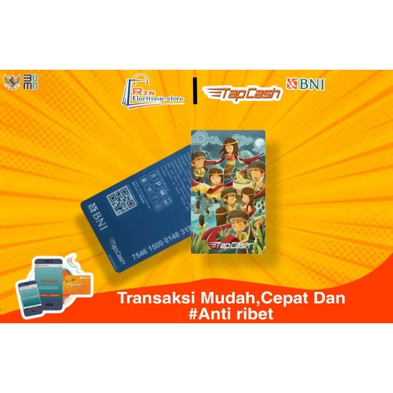 Kartu Tapcash BNI Gen 2 New version 2024 / Kartu E-tol,KAI,LRT,MRT Dan BUSWAI
