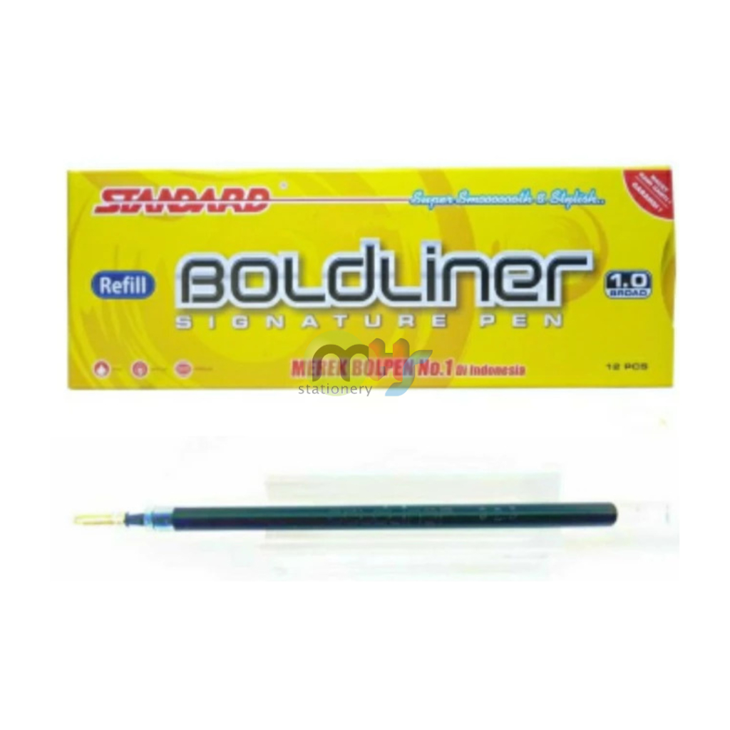 

STANDARD REFILL BOLDLINER SIGNATURE PEN 1.0MM 1 BOX Isi 12 Pcs Alat Tulis Stationery